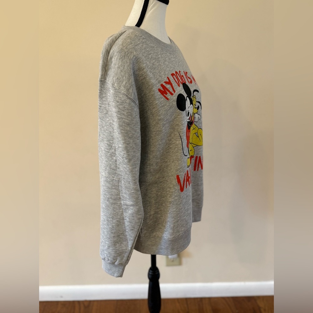 Disney Mickey Mouse Women's My Dog Is My Valentine Graphic Sweatshirt - Picture 4 of 7